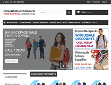 Tablet Screenshot of cheapwholesalebackpacks.com